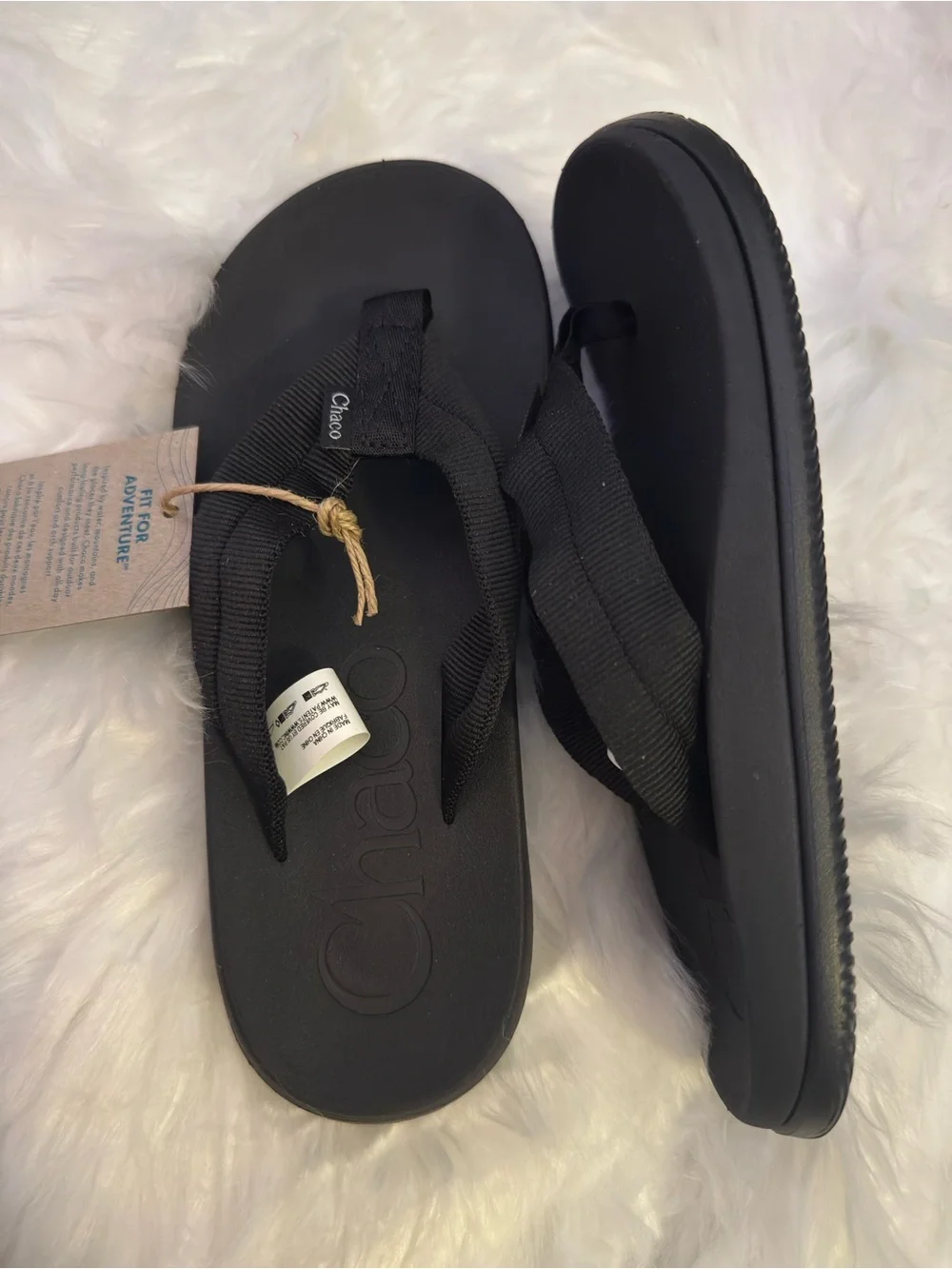 Chaco Kids Black Webbing Flip Sandals